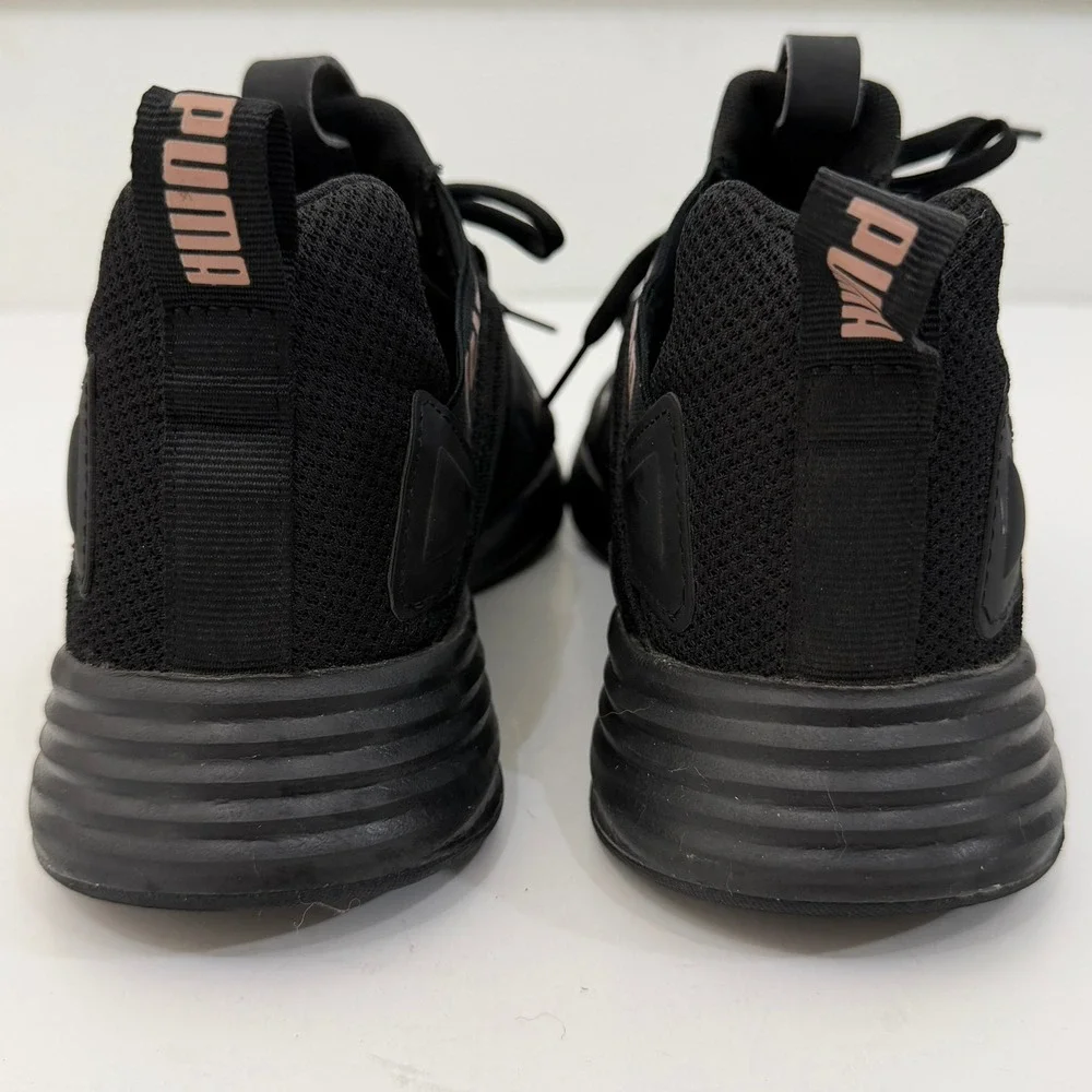 Puma Contempt Demi Shoes Womens 8.5 Black Rose Gold Running Athleisure Gym